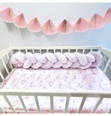 гр Бортик у ліжко "Косичка" 53394 (1) тканина ПЛЮШ Minky, наповнювач СИНТЕПУХ, розмір 120*18 см "Bimbo"