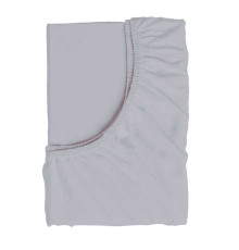 гр Простирадло на резинці для дитячого ліжечка 55649 (1) тканина РАНФОРС, колір - сірий, розмір 120*60 см "Bimbo"