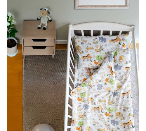 гр Змінний комплект постільної білизни "Тварини" 94178 (1) тканина РАНФОРС, розмір 120*60 см "Bimbo" – в наличии! Купите сейчас у KAZKOVA