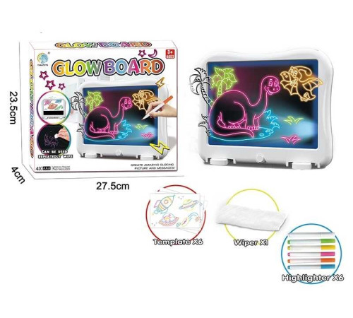 Дошка для малювання YM 2021-13 (48/2) трафарети, маркери, в коробці