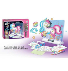 Дошка з проєктором YM 22 (72/3) підсвічування, 6 трафаретів, 4 маркери, 3D окуляри, в коробці