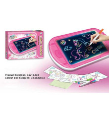 Дошка для малювання YM 10 (48/2) підсвічування, 6 трафаретів, 4 маркери, 3D окуляри, в коробці