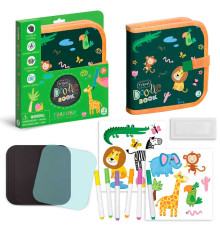 гр Дорожній набір для малювання "Тварини" 301047 (30) "DoDo", 6 маркерів”пиши-витирай”