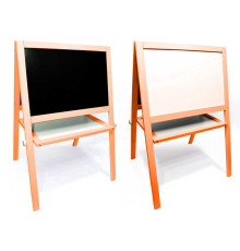 гр Мольберт вел. (1) магнітний, помаранчевий, 15372 "Ігруша"/ дошка ш60 * в40см, підставка ш100 * в65см / одна сторона