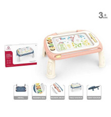 Столик для малювання YL 1022 E-1 Штрих=70156 (12) РОЖЕВИЙ, магнітний, штампи, в коробці