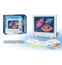 Дошка для малювання YM 11 (48/2) підсвічування, 6 трафаретів, 6 маркерів, в коробці