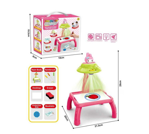 Столик з проєктором ZF 1004 P (60) на батарейках, герой, підсвітка, диски, фломастери, в коробці