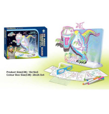 Дошка для малювання YM 23 (72/3) підсвічування, 6 трафаретів, 4 маркери, 3D окуляри, в коробці