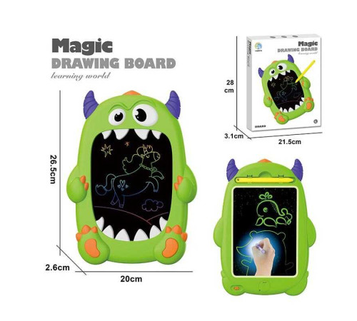 Дошка для малювання YM 8 (36) кольорова, стилус, в коробці