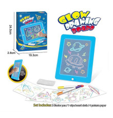 Дошка для малювання YM 2303 (72/2) підсвічування, 2 двосторонніх маркери, 8 трафаретів, в коробці