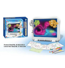 Дошка для малювання YM 13 (48/2) підсвічування, 6 трафаретів, 6 маркерів, в коробці