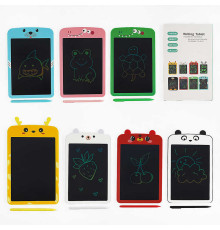 Планшет для малювання C 68203 (100) “Тваринка”, LCD дисплей, стилус, кольоровий екран 12.5х17.5 см, в коробці, ВИДАЄТЬСЯ ТІЛЬКИ МІКС ВИДІВ