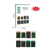 Планшет для малювання JS 002 (100) розмір: 12.8х18.5 см, кольоровий екран, стилус, блокування екрана, кнопка стирання, в коробці, ВИДАЄТЬСЯ ТІЛЬКИ МІКС ВИДІВ