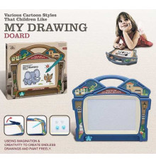 Дошка для малювання CJ 6011 E-1 (72/2) магнітна, штампи, в коробці