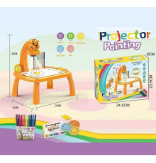 Стіл з проєктором RFY 222-4 (48/2) 3 диски, фломастери, серветка, на батарейках, музика, підсвітка, в коробці