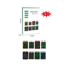 Планшет для малювання JS 003 (100) розмір: 15.6х24.5 см, кольоровий екран, стилус, блокування екрана, кнопка стирання, в коробці, ВИДАЄТЬСЯ ТІЛЬКИ МІКС ВИДІВ