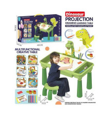 Столик з проєктором 201-15 B (18) мелодія, підсвічування, 6 дисків для проєктора, стілець, 12 фломастерів, в коробці