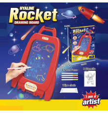Дошка для малювання D 1237 (120/2) основа для малювання, 4 фломастери, 4 двосторонні шаблони, наліпки, серветка, в коробці