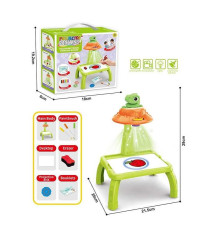 Столик з проєктором ZF 1004 H (60) на батарейках, “Динозавр”, підсвітка, диски, фломастери, в коробці