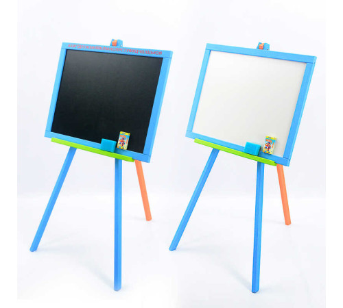 гр Мольберт магнітний "Мася" - кольоровий 130 + НОГИ (10) / Дошка Ш40 * в55см, Висота 100см / матеріал / сосна.