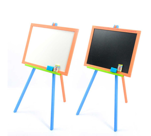 гр Мольберт магнітний "Мася" - кольоровий 130 + НОГИ (10) / Дошка Ш40 * в55см, Висота 100см / матеріал / сосна.