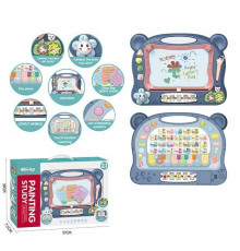 Дошка для малювання 648 A-65 (12/2) магнітна, світло, звук, англійською, сенсорна панель, піаніно, на батарейках, в коробці