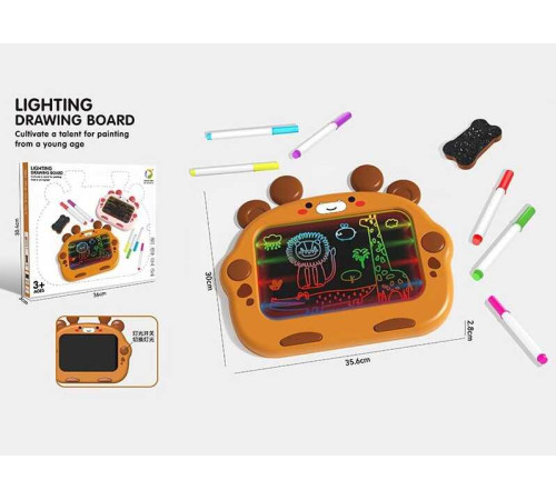 Дошка для малювання XDL 588-26 Штрих = 70060 (36) підсвічування, 6 маркерів, стиранка, 6 трафаретів, в коробці