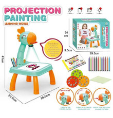 Столик з проєктором YM 2306 (36/2) 3 диски, фломастери, серветка, на батарейках, музика, підсвітка, в коробці