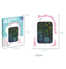 Планшет для малювання YW-605 (96/2) розмір: 19.5х26 см, кольоровий LCD екран, стилус, блокування екрана, кнопка стирання, в коробці