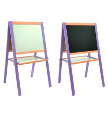гр Мольберт вел. (1) магнітний, фіолетовий з помаранчевим, "ІГРУША" /Дошка ш50*40см, Підставка ш100*в65см/ Одна сторона
