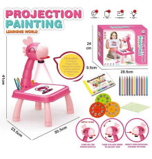 Столик з проєктором YM 2306 A (36/2) 3 диски, фломастери, серветка, на батарейках, музика, підсвітка, в коробці