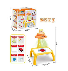 Столик з проєктором ZF 1004 L (60) на батарейках, “Тигр”, підсвітка, диски, фломастери, в коробці