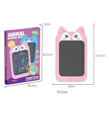 Планшет для малювання YW-606/607 (96/2) розмір: 16х27.5 см, кольоровий LCD екран, стилус, блокування екрана, кнопка стирання, англійський алфавіт, гумові елементи, в коробці