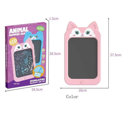 Планшет для малювання YW-606/607 (96/2) розмір: 16х27.5 см, кольоровий LCD екран, стилус, блокування екрана, кнопка стирання, англійський алфавіт, гумові елементи, в коробці