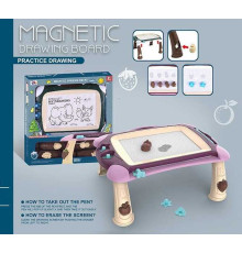 Столик для малювання CJ 6006-1 PM (48/2) 2 кольори, магнітна дошка, 6 штампів, в коробці, ВИДАЄТЬСЯ МІКС ВИДІВ
