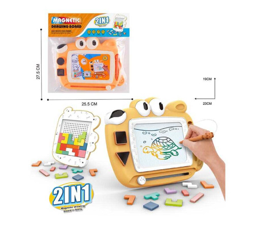 Дошка для малювання XZ 1072 B (72/2) 2 кольори, 2в1, тетрис, в пакеті