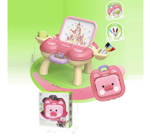 Дошка для малювання 899-90 Y (20) розкладна конструкція, мініальбом, 4 маркери “пиши-витирай”, в коробці