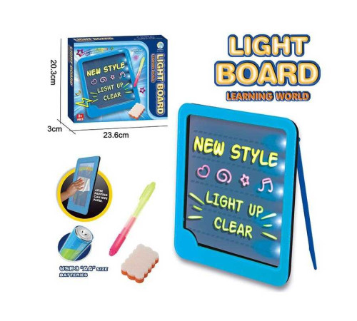 Дошка для малювання YM 30 (96/2) підсвічування, двосторонній маркер, в коробці