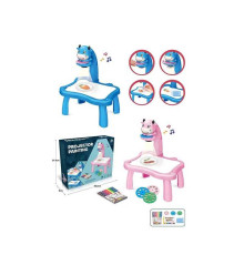 Столик з проєктором RFY 222-1 (48/2) 2 кольори, на батарейках, музика, 3 диски, фломастери, в коробці