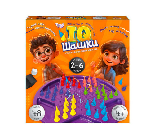 гр Розвиваюча настільна гра "IQ Шашки" IQCh-01 (10) "Danko Toys" гр Розвиваюча настільна гра "IQ Шашки" IQCh-01 (10) "Danko Toys"