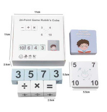 Настільна гра “24” D 382 (120) кубики з цифрами, математичні знаки, картки із завданнями, в коробці