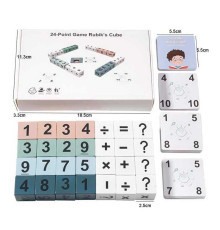 Настільна гра “24” D 384 (72) кубики з цифрами, математичні знаки, картки із завданнями, в коробці