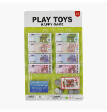 Гроші 929-082 A (144/2) банкноти, монети, картка, гральні карти, на листі