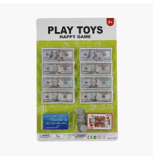 Гроші 929-082 B (144/2) банкноти, монети, картка, гральні карти, на листі