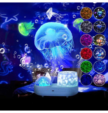 Нічник С 66865 (36) 10 кольорів підсвічування, 5 накладок на проєктор, обертається, таймер, від мережі, USB TYPE-C, в коробці, ВИДАЄТЬСЯ ТІЛЬКИ МІКС ВИДІВ
