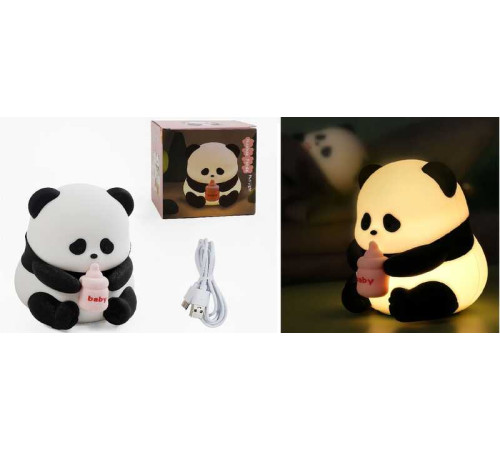 Нічник C 69804 (60) кольорове світло, 3 режими теплого світла, USB Type-C, силіконовий, в коробці