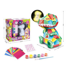 Набір для творчості "Нічник" A 8805 E-1 (72/2) "Динозавр", підсвічується, фарби, пензлик, наліпки, в коробці