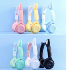 Навушники C 64887 (100) бездротові, підсвічування, Bluetooth, USB дріт, мікрофон, радіо, слот для карти пам’яті, в коробці, ВИДАЄТЬСЯ ТІЛЬКИ МІКС ВИДІВ