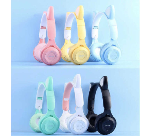 Навушники C 64887 (100) бездротові, підсвічування, Bluetooth, USB дріт, мікрофон, радіо, слот для карти пам’яті, в коробці, ВИДАЄТЬСЯ ТІЛЬКИ МІКС ВИДІВ – в наличии! Купите сейчас у KAZKOVA