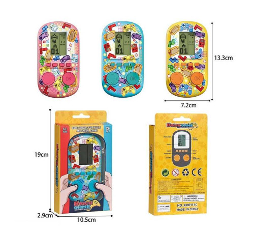 Тетрис XM 0111 C (192) класичні ігри, 2 режими роботи: зі звуком та без, кілька рівнів складності, в коробці, ВИДАЄТЬСЯ ТІЛЬКИ МІКС ВИДІВ